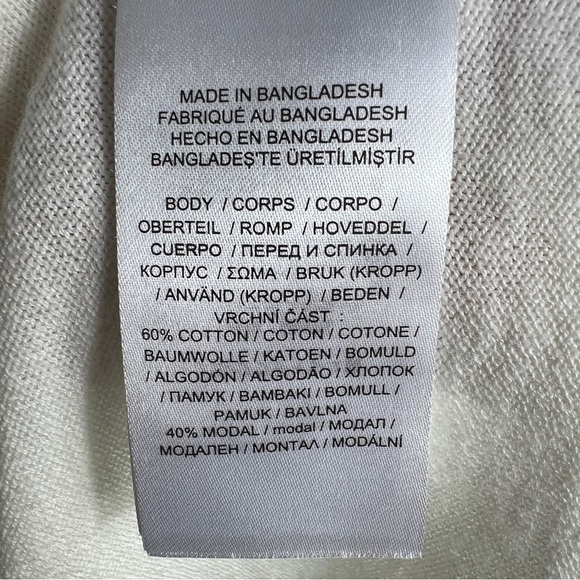 Lauren Ralph Lauren Cream Beige Button Up Cardigan Short Sleeve Sweater Size L - Picture 8 of 10